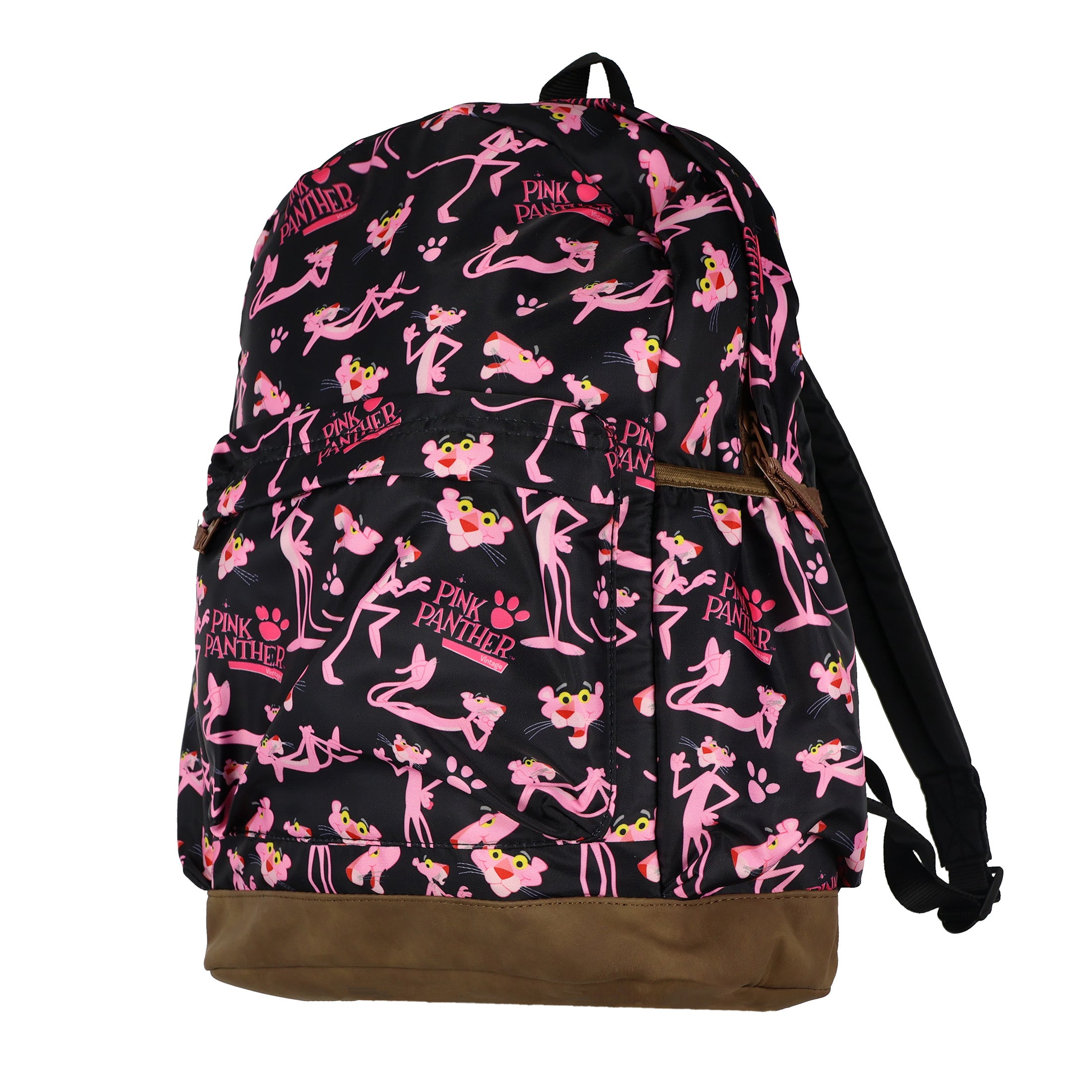 Pink Panther Backpack All-Over Character Design 16" Bag with Adjustable Straps