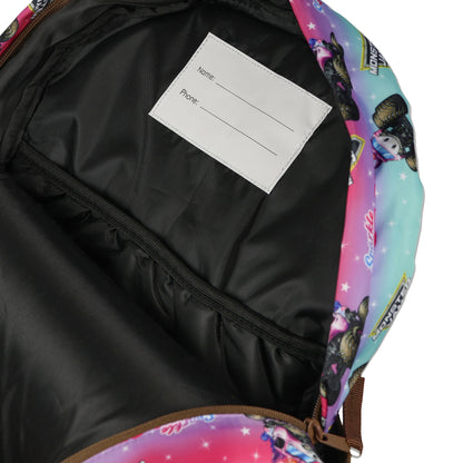 Monster Jam Backpack Sparkle Smash All Over Design 16" Book Bag School