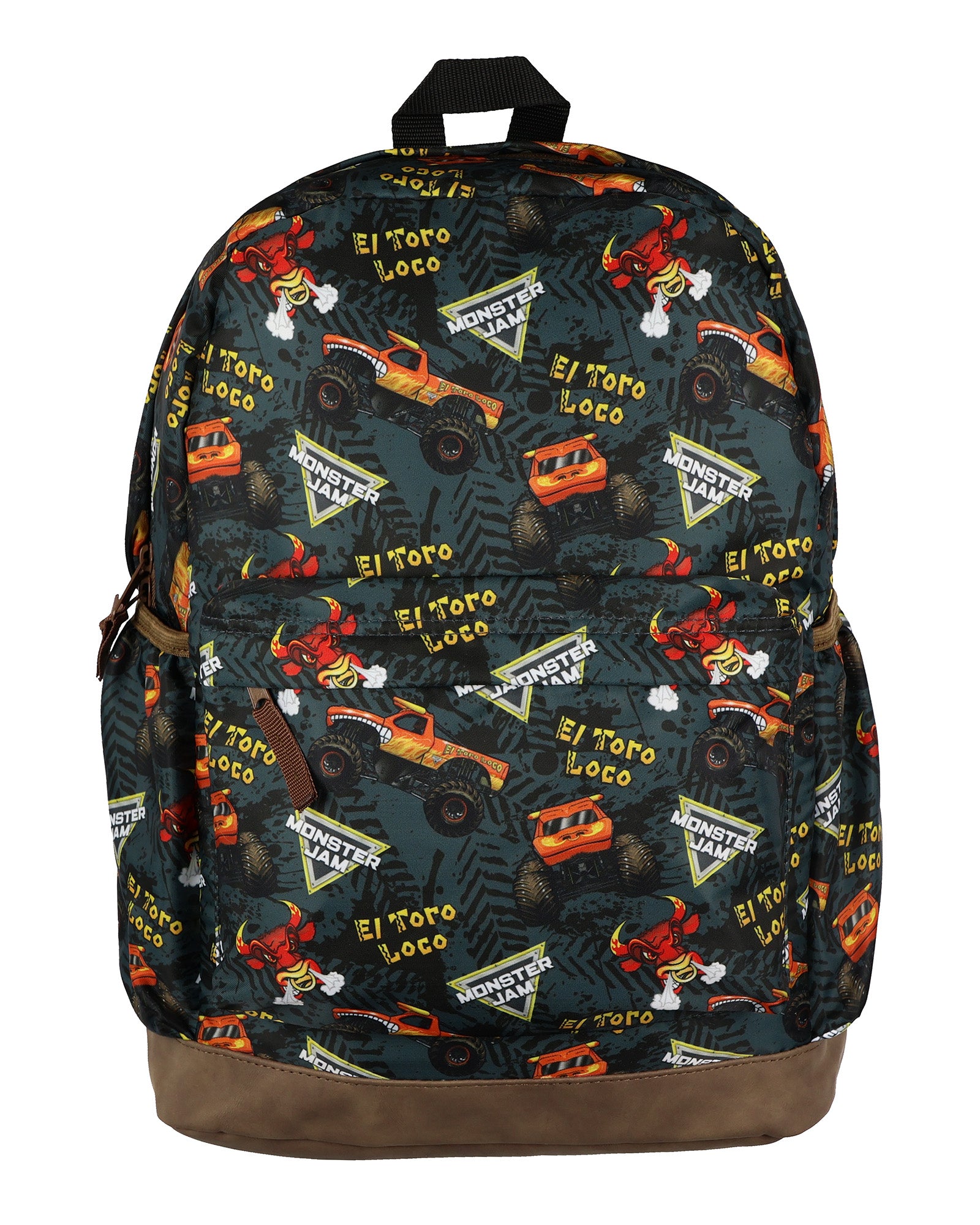 Monster Jam El Toro Loco 16" Backpack with Allover Print with Adjustable Straps