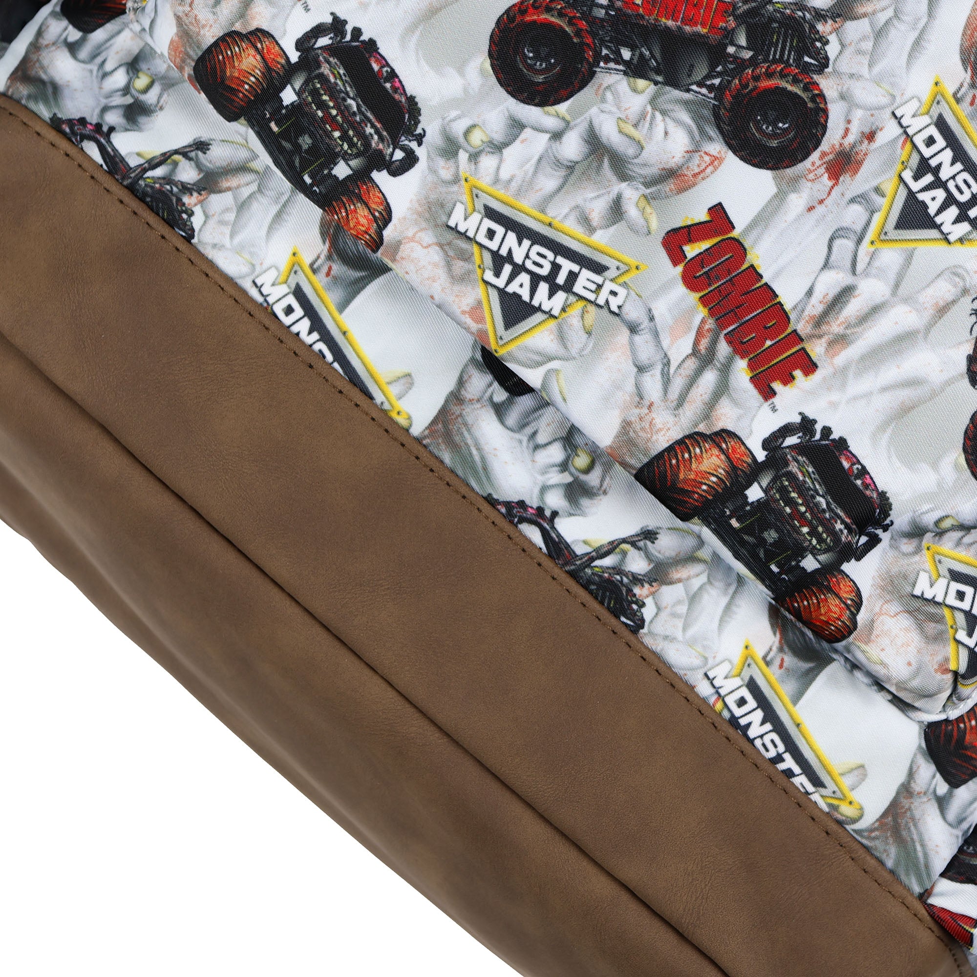 Monster Jam Zombie Backpack All Over Design 16" Book Bag School