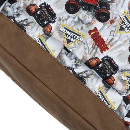 Monster Jam Zombie Backpack All Over Design 16" Book Bag School