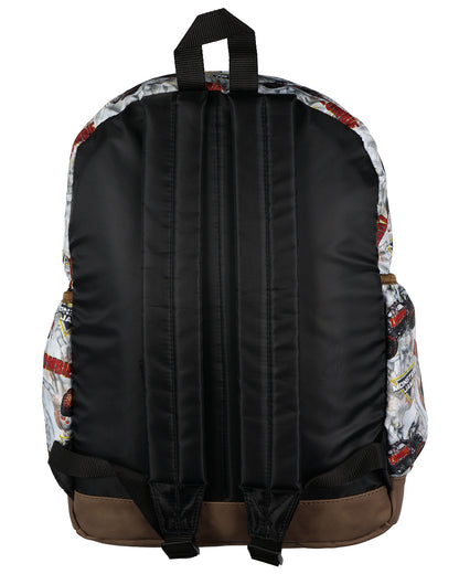 Monster Jam Zombie Backpack All Over Design 16" Book Bag School