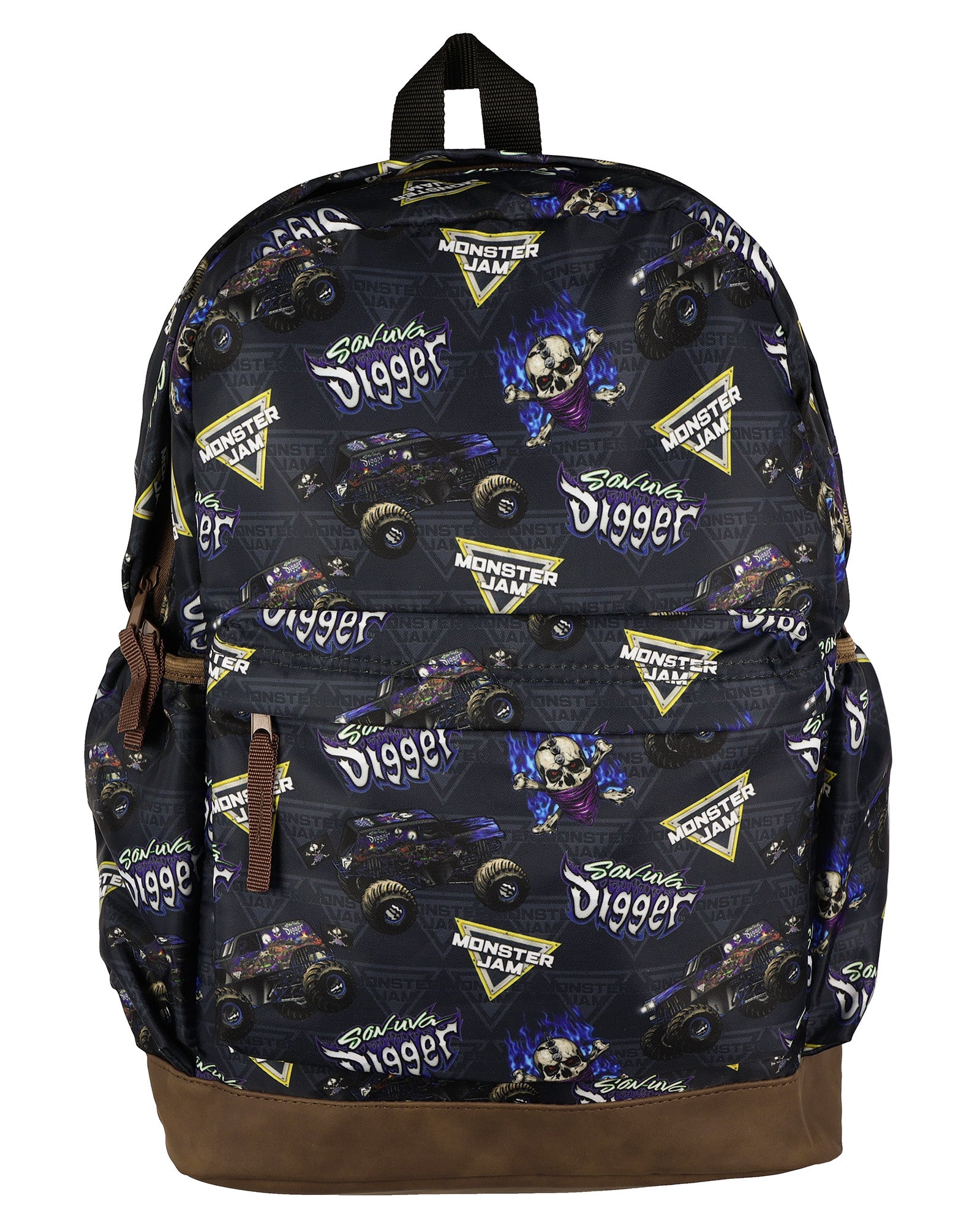 Monster Jam Backpack Allover Son-Uva Digger Print Design 16" Book Bag