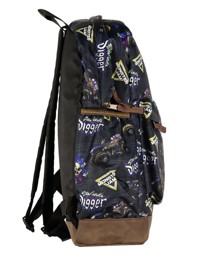 Monster Jam Backpack Allover Son-Uva Digger Print Design 16" Book Bag