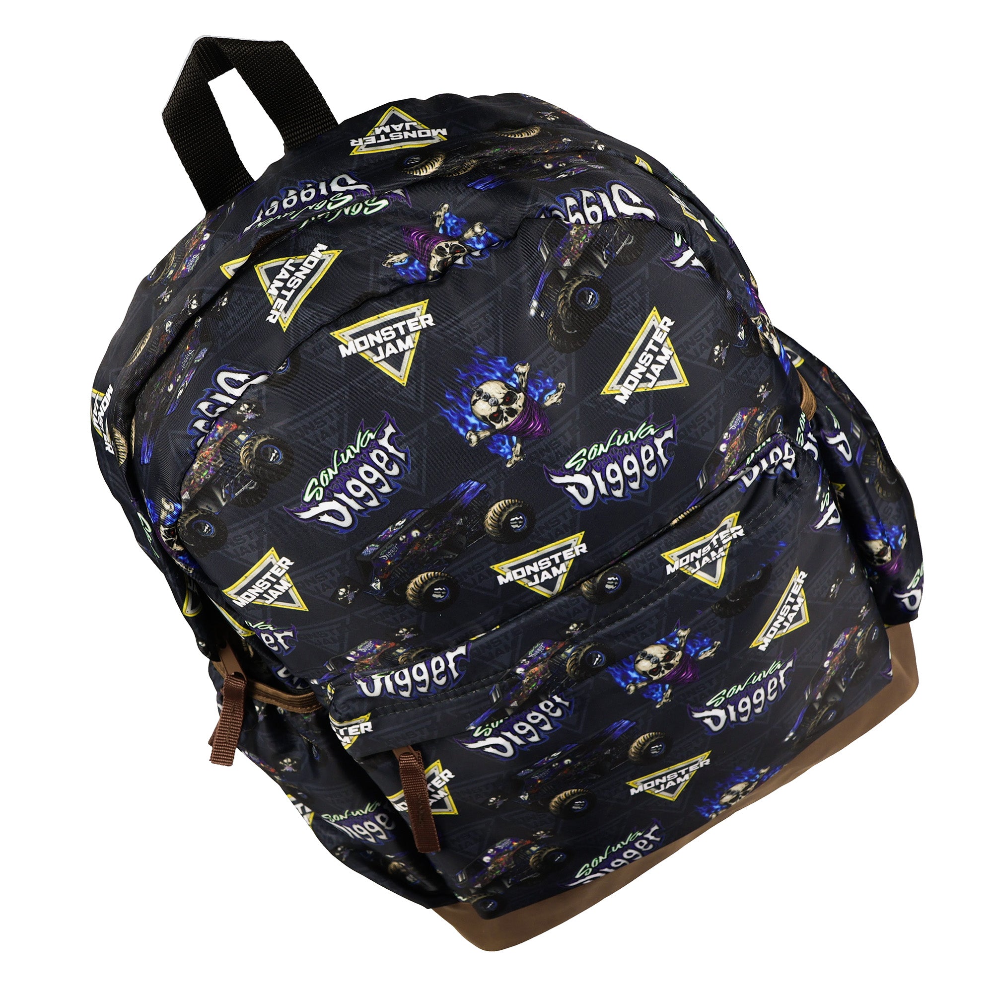 Monster Jam Backpack Allover Son-Uva Digger Print Design 16" Book Bag