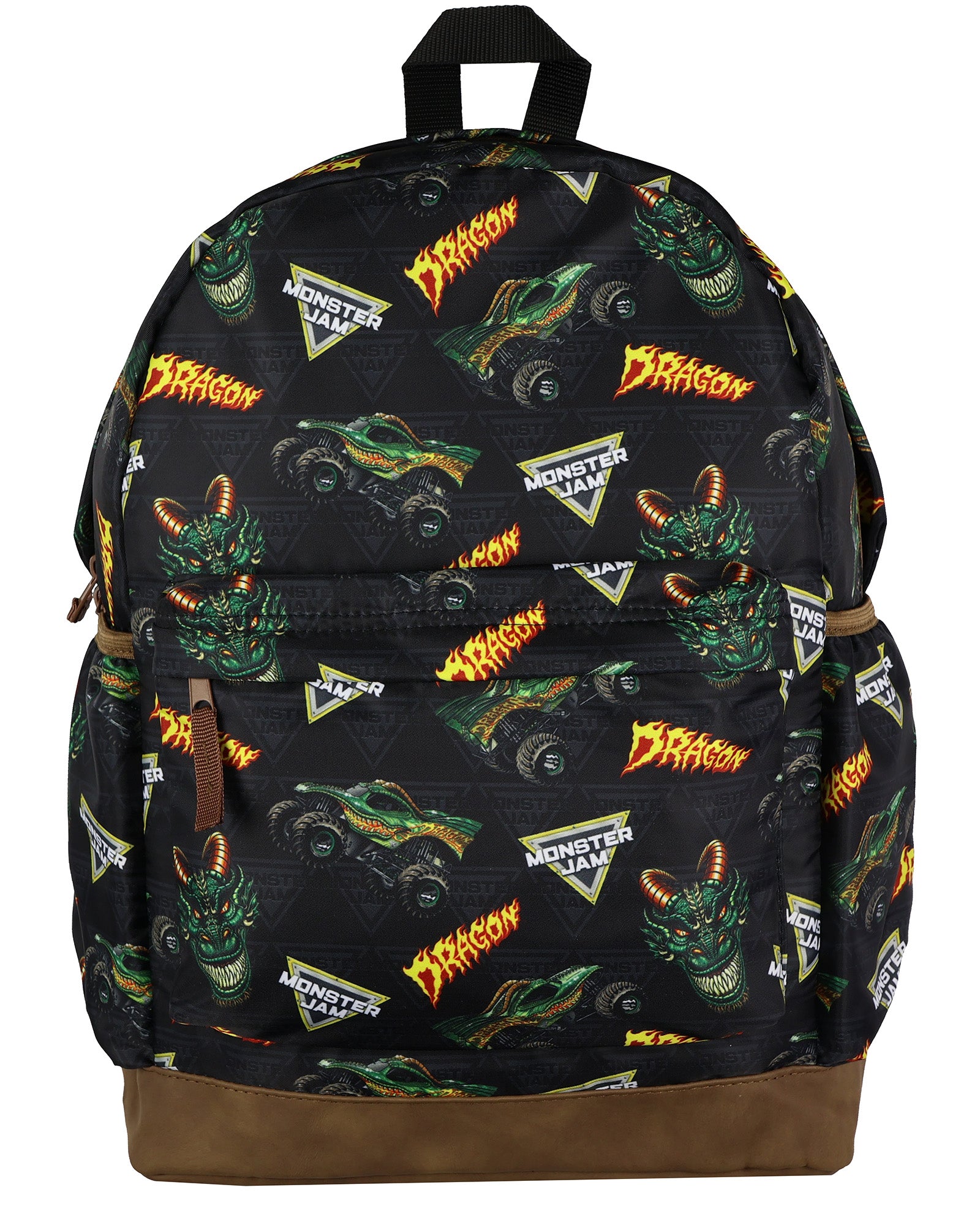 Monster Jam Dragon 16" Backpack with Adjustable Straps with Allover Print Design