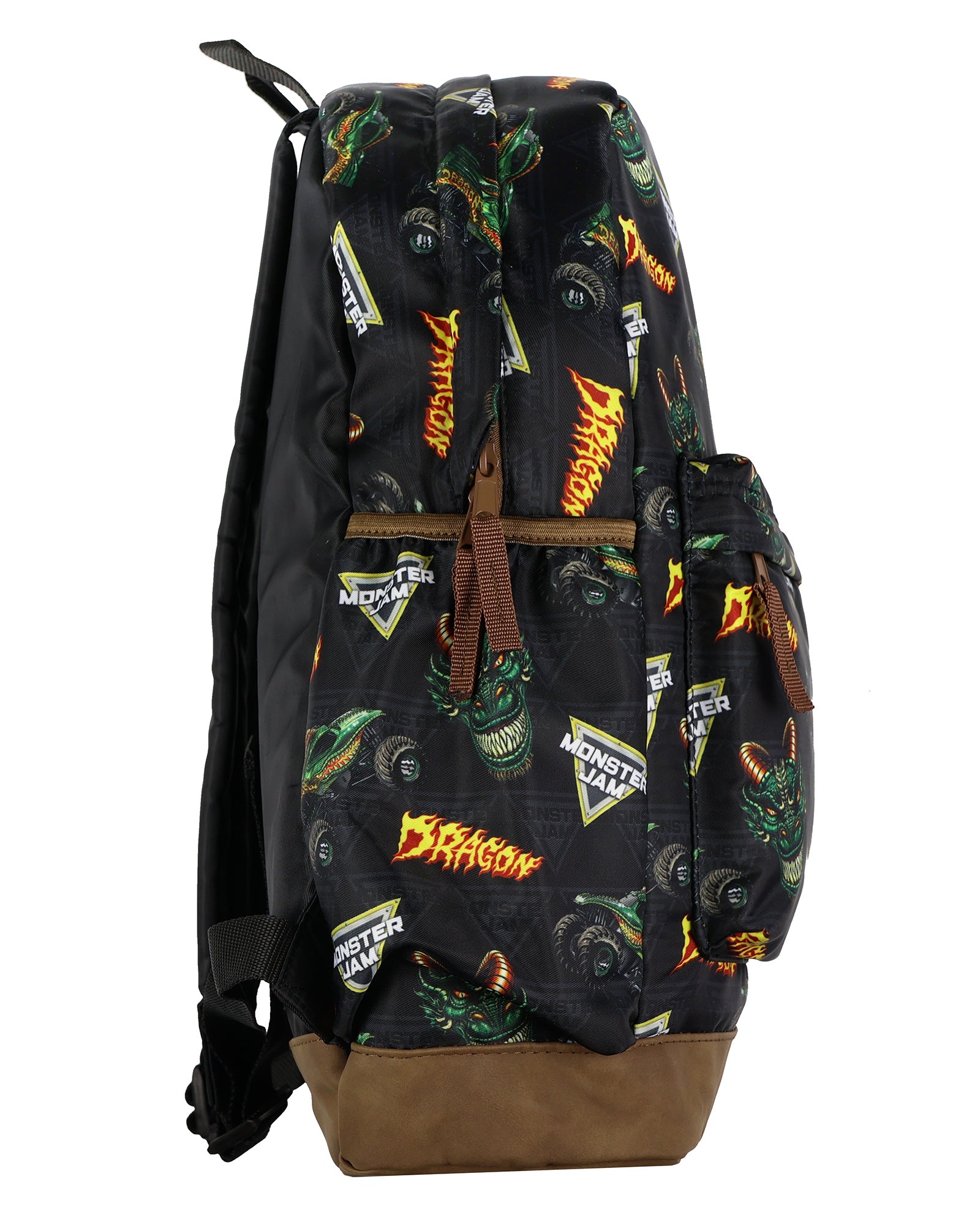 Monster Jam Dragon 16" Backpack with Adjustable Straps with Allover Print Design