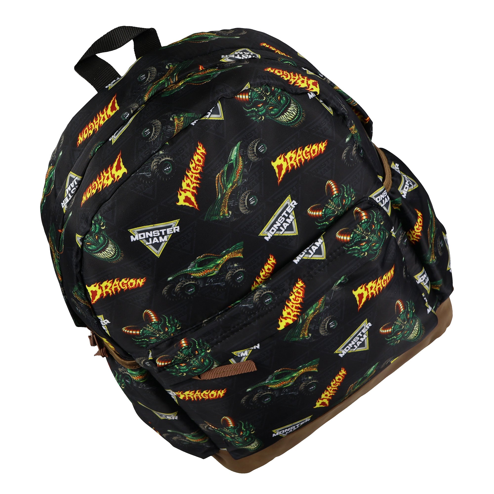 Monster Jam Dragon 16" Backpack with Adjustable Straps with Allover Print Design