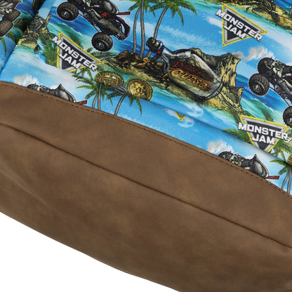 Monster Jam Backpack Pirate Curse All Over Design 16" Book Bag School