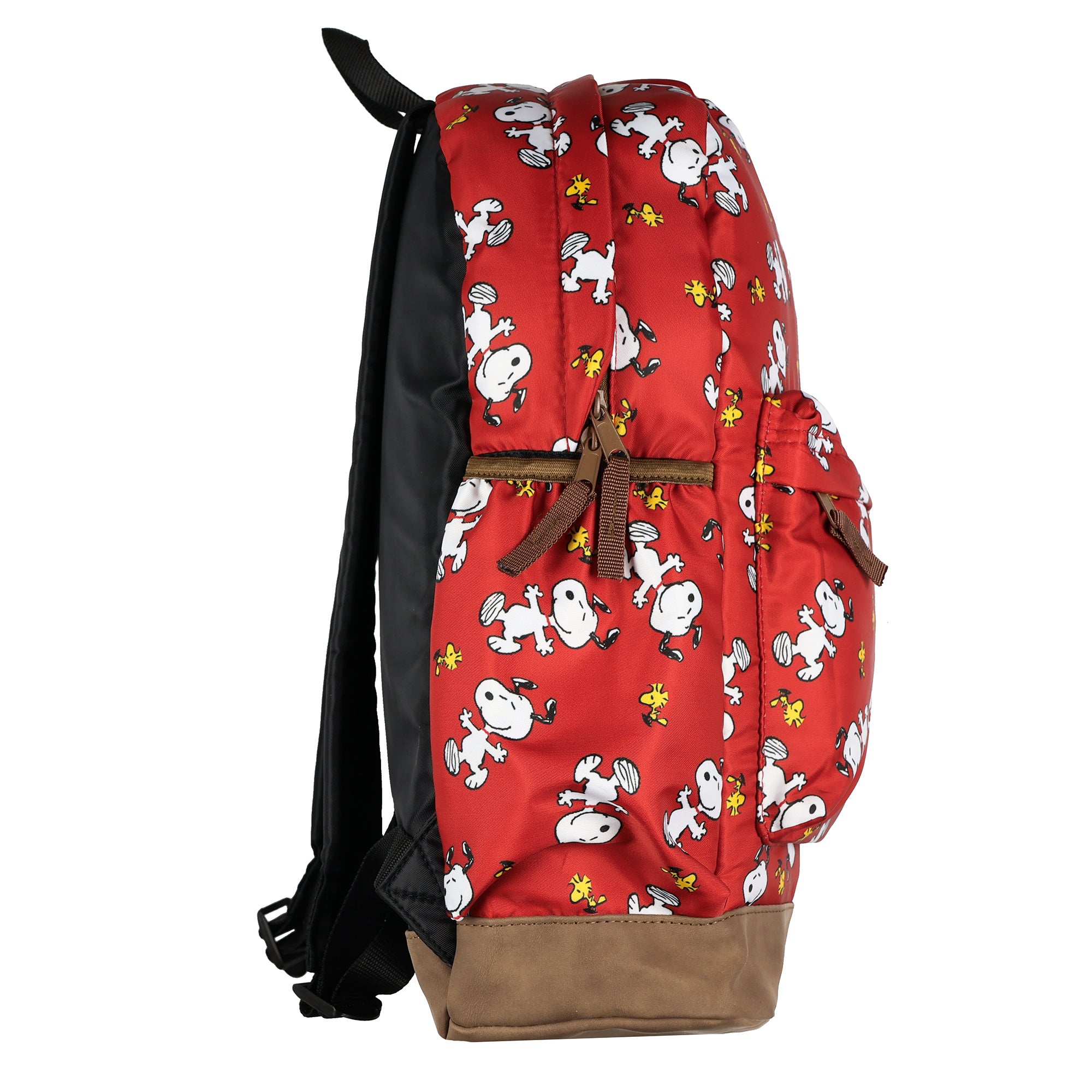 Peanuts Snoopy & Woodstock  Backpack Dancing Friend All-Over Design 16" Book Bag