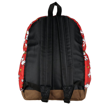 Peanuts Snoopy & Woodstock  Backpack Dancing Friend All-Over Design 16" Book Bag
