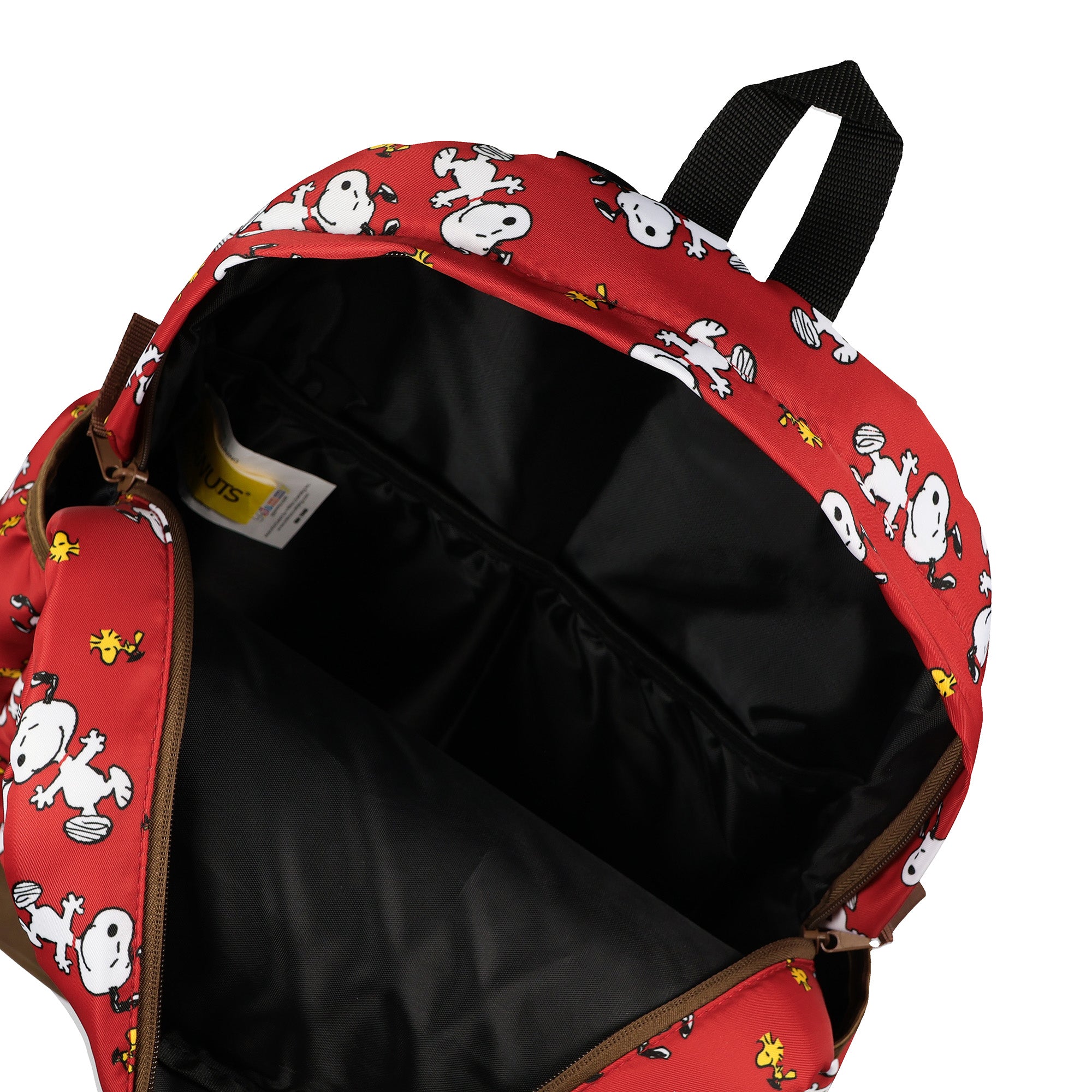 Peanuts Snoopy & Woodstock  Backpack Dancing Friend All-Over Design 16" Book Bag