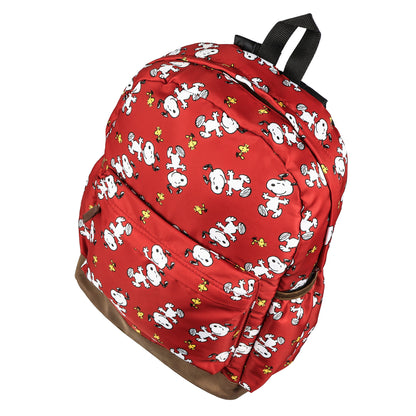 Peanuts Snoopy & Woodstock  Backpack Dancing Friend All-Over Design 16" Book Bag