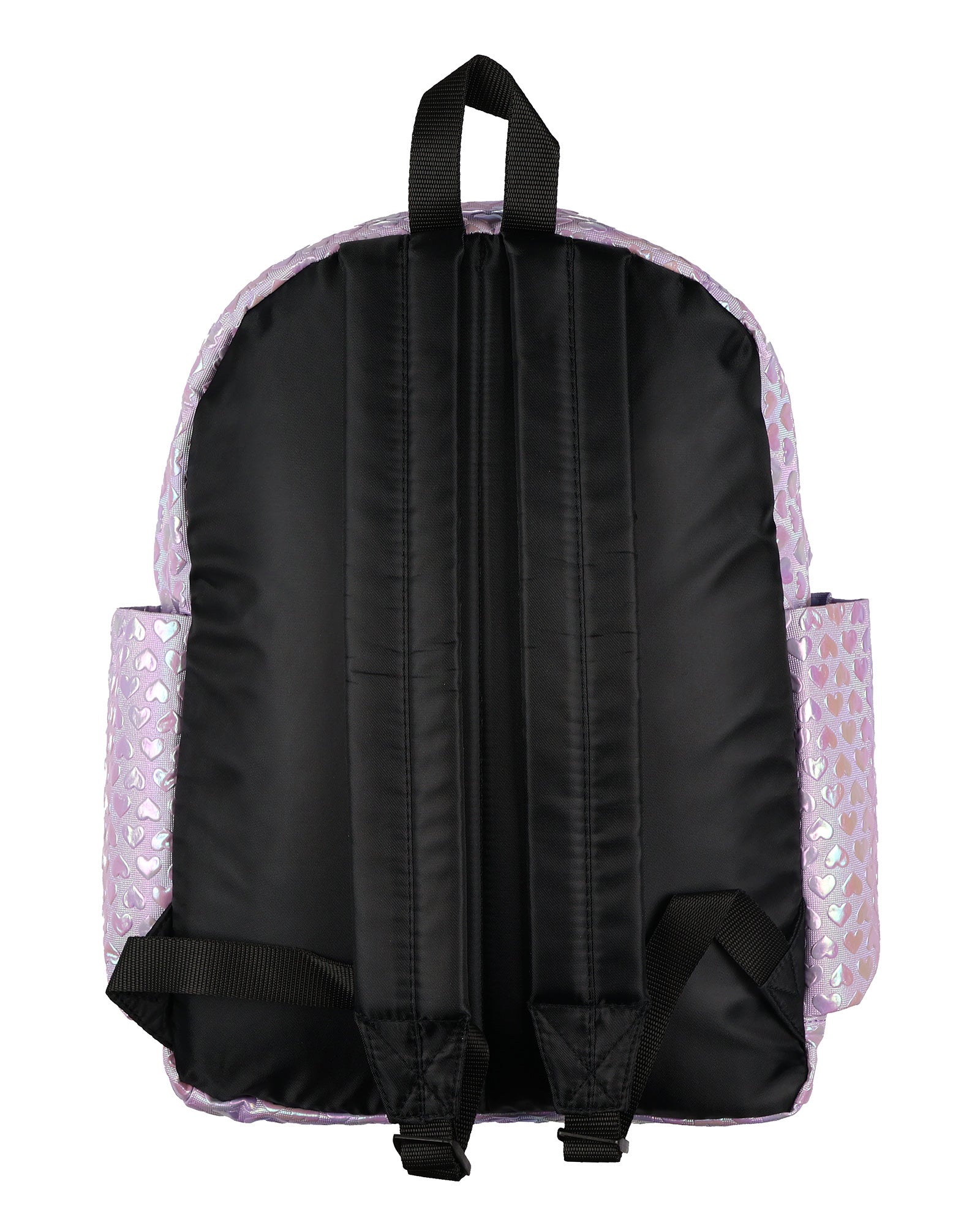 PJammy Iridescent Lilac Hearts Backpack All-Over Design 16" Book Bag School