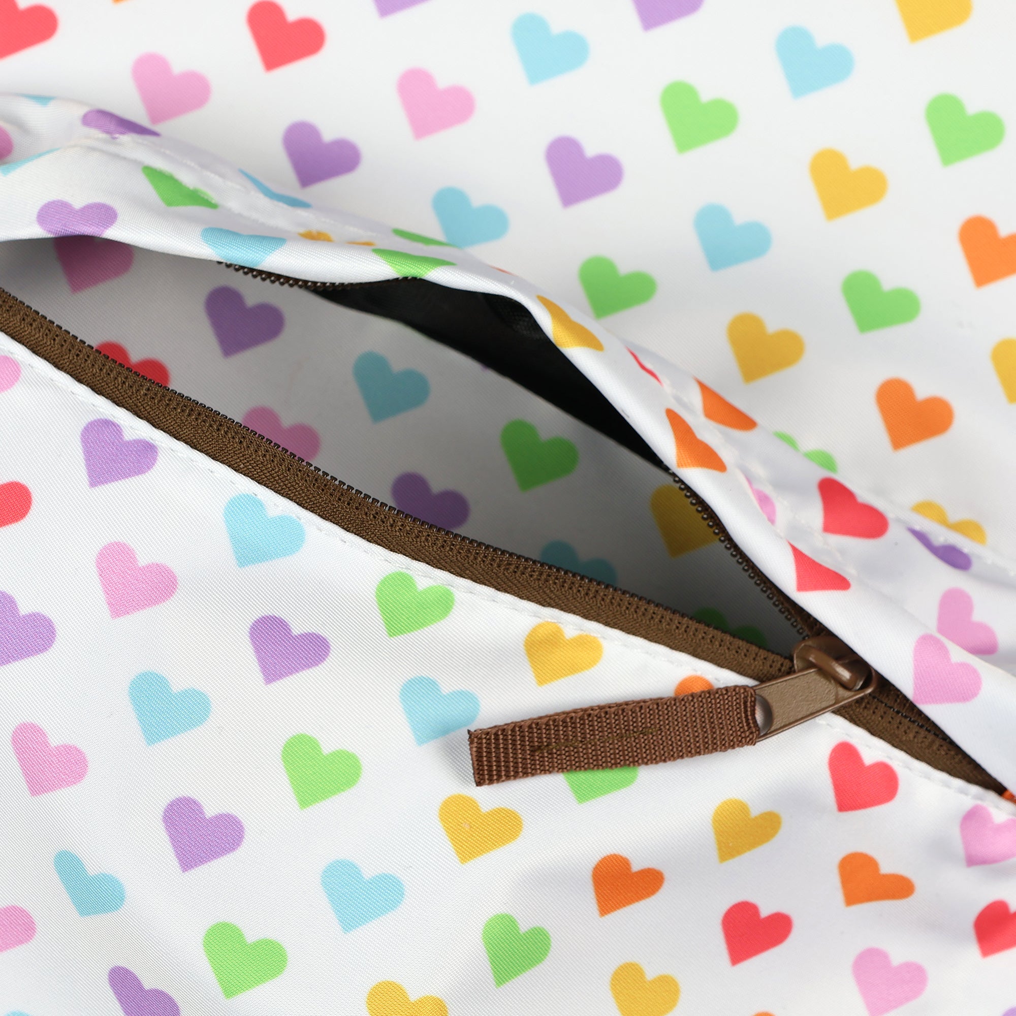 PJammy Rainbow Hearts Backpack All-Over Design 16" Book Bag School
