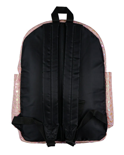 PJammy Iridescent Pink Hearts Backpack All-Over Design 16" Book Bag School
