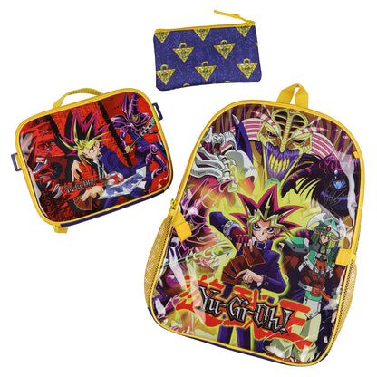 Yu-Gi-Oh! 3 Piece Backpack Set with Detachable Insulated Lunch Box
