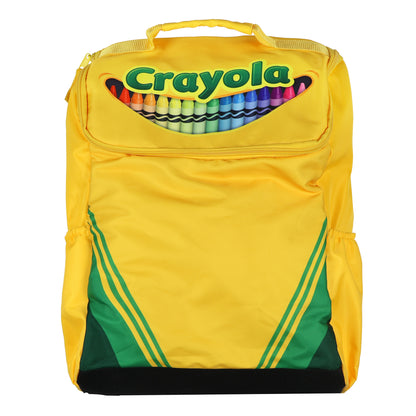 Crayola Crayon Backpack Box Design 16" Book Bag With Adjustable Straps