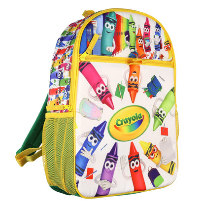 Crayola Crayon Crew Backpack 3-Piece Set with Detachable Lunch Box Pencil Case