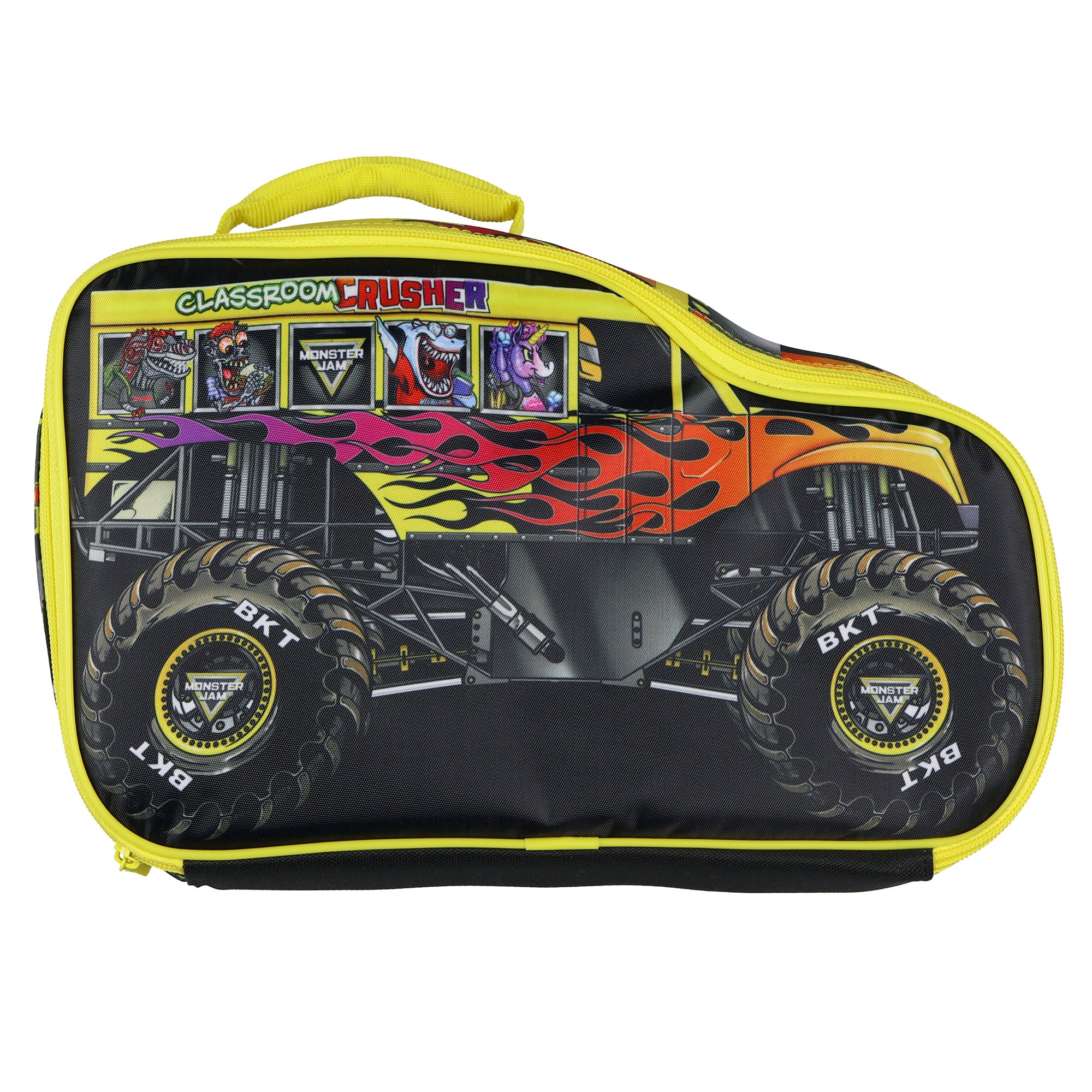 Monster Jam Lunch Box Classroom Crusher Insulated Lightweight Character Tote Bag