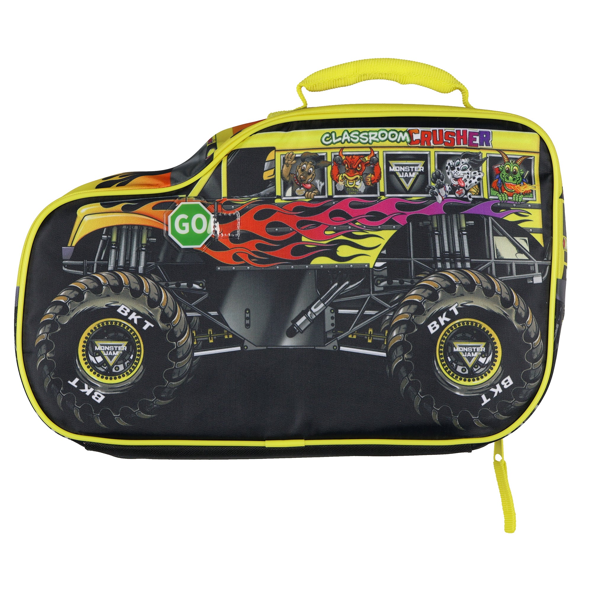 Monster Jam Lunch Box Classroom Crusher Insulated Lightweight Character Tote Bag