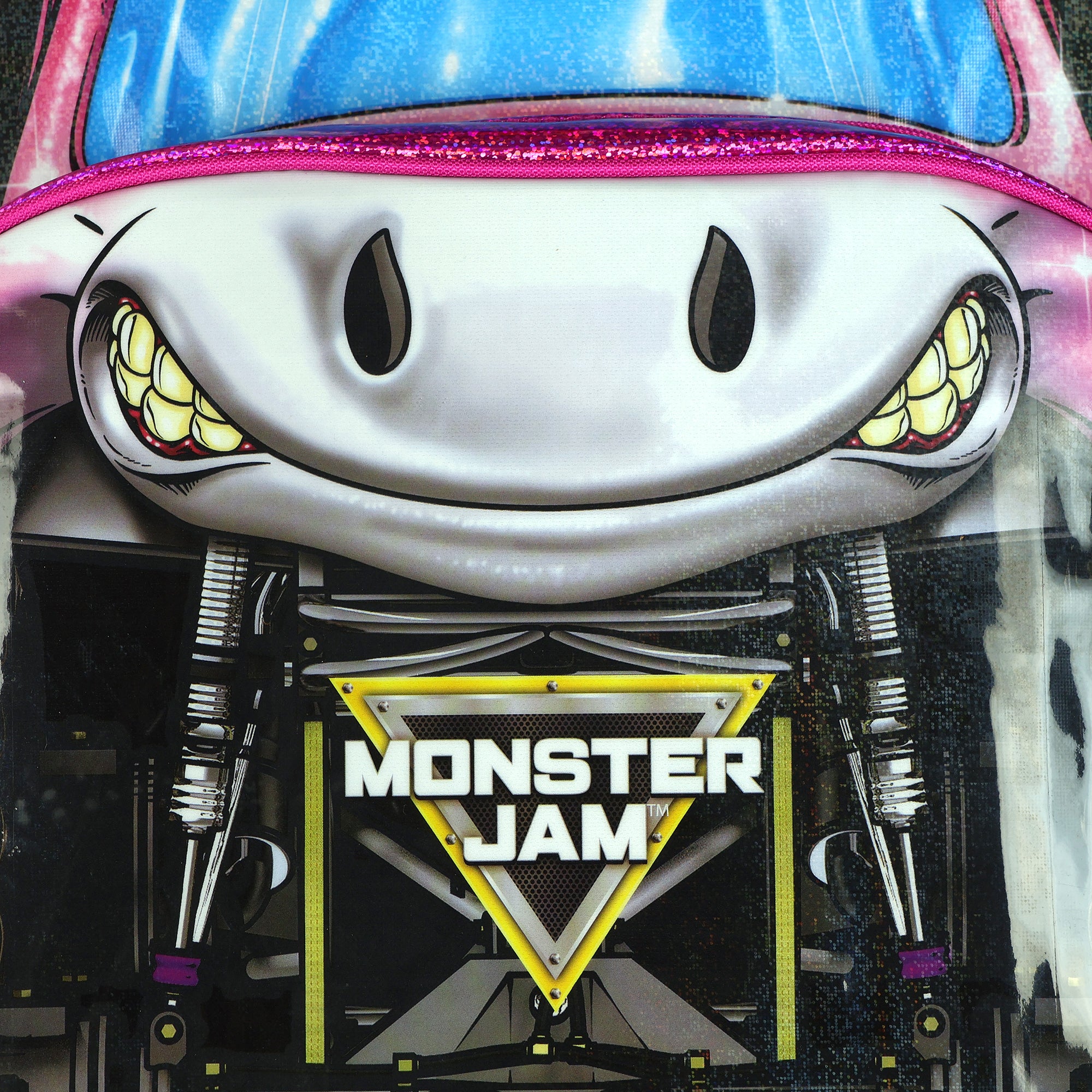 Monster Jam Backpack Sparkle Smash 3D Truck Bookbag 16"