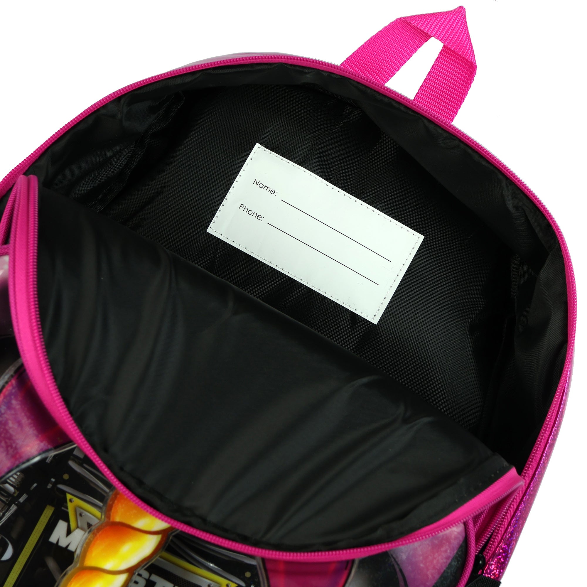 Monster Jam Backpack Sparkle Smash 3D Truck Bookbag 16"