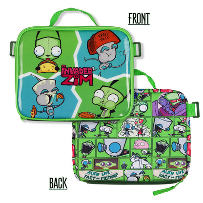 Nickelodeon Invader Zim 5-Piece Backpack with Lunch Box Pencil Case 16" Book Bag