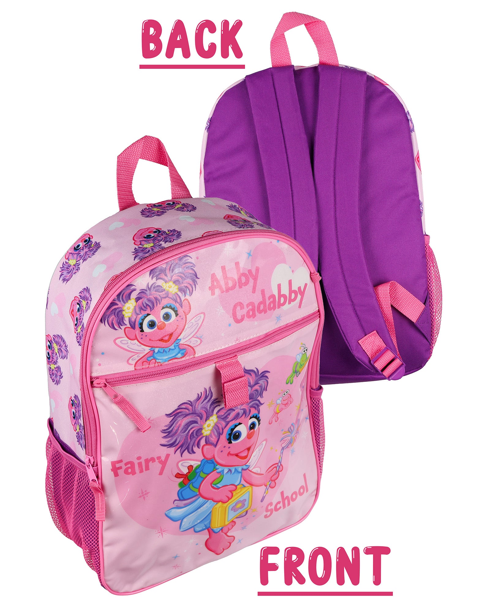 Sesame Street Abby Cadabby Fairy Tea Time 5 Piece Backpack Set with Lunch Box