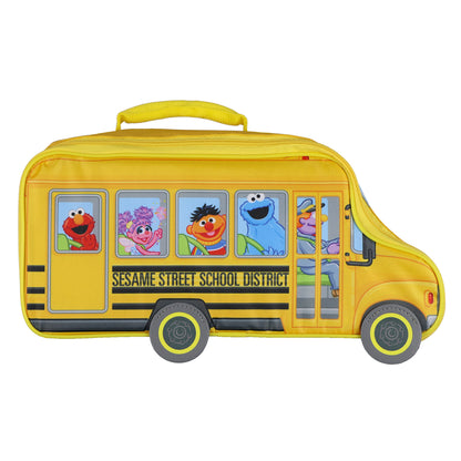 Sesame Street Lunch Box Elmo Big Bird Cookie Monster School Bus Tote Bag