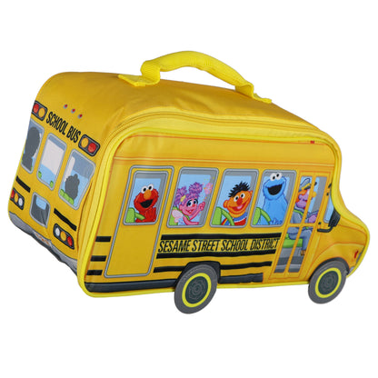 Sesame Street Lunch Box Elmo Big Bird Cookie Monster School Bus Tote Bag