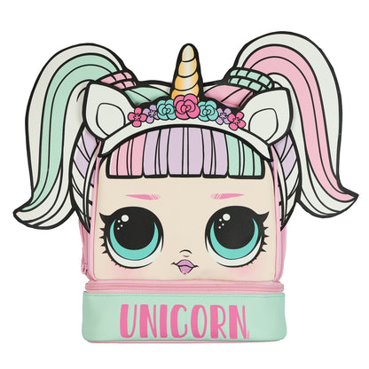 L.O.L. Surprise! Unicorn Lunch Box 10" Dual Compartment Insulated Tote