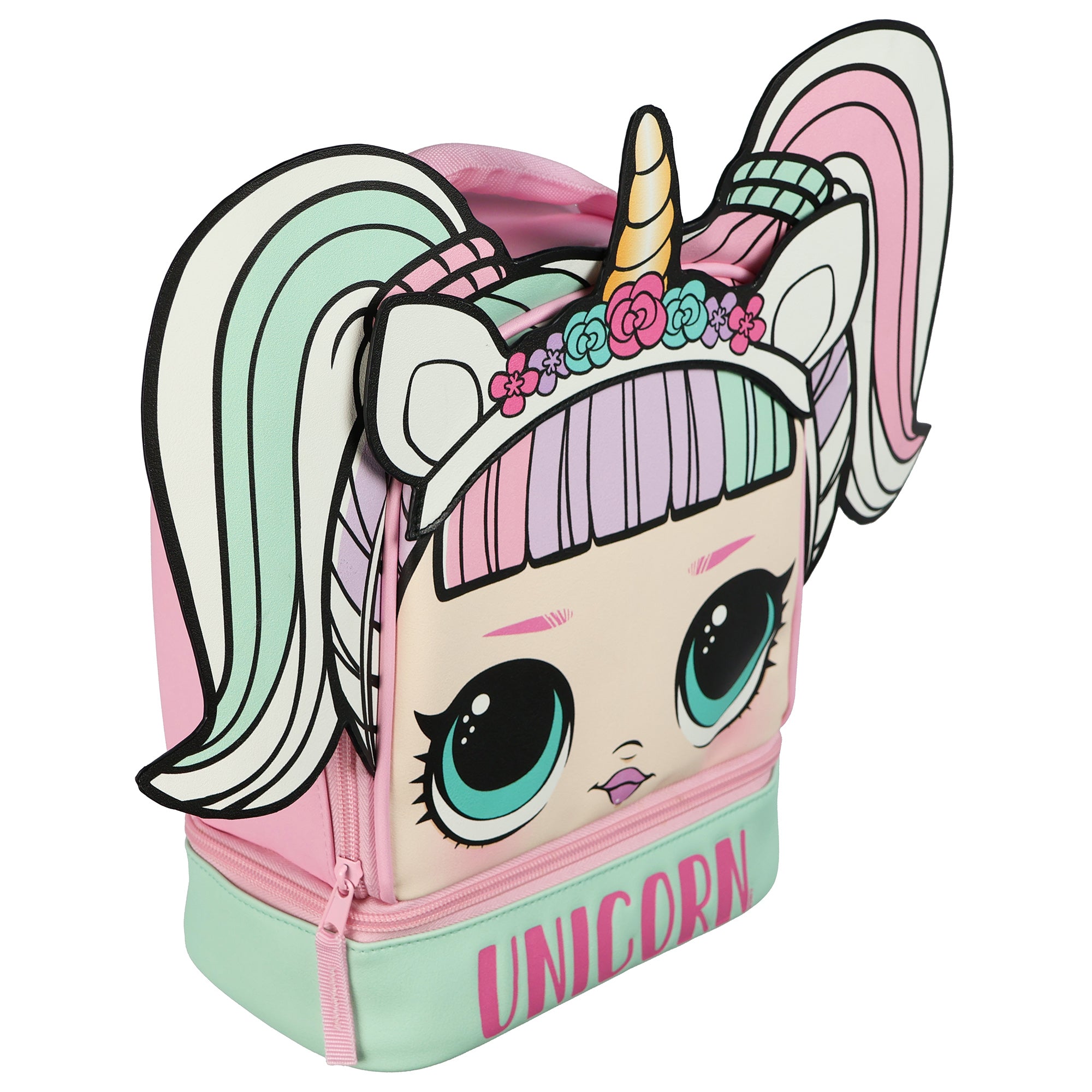 L.O.L. Surprise! Unicorn Lunch Box 10" Dual Compartment Insulated Tote