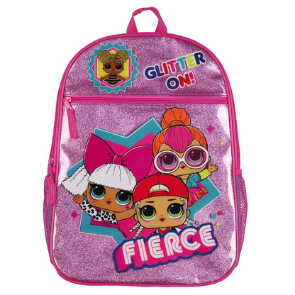 LOL Surprise Backpack 16" Glitter On! Queen B Diva Neon Q.T. M.C. Swag Book Bag