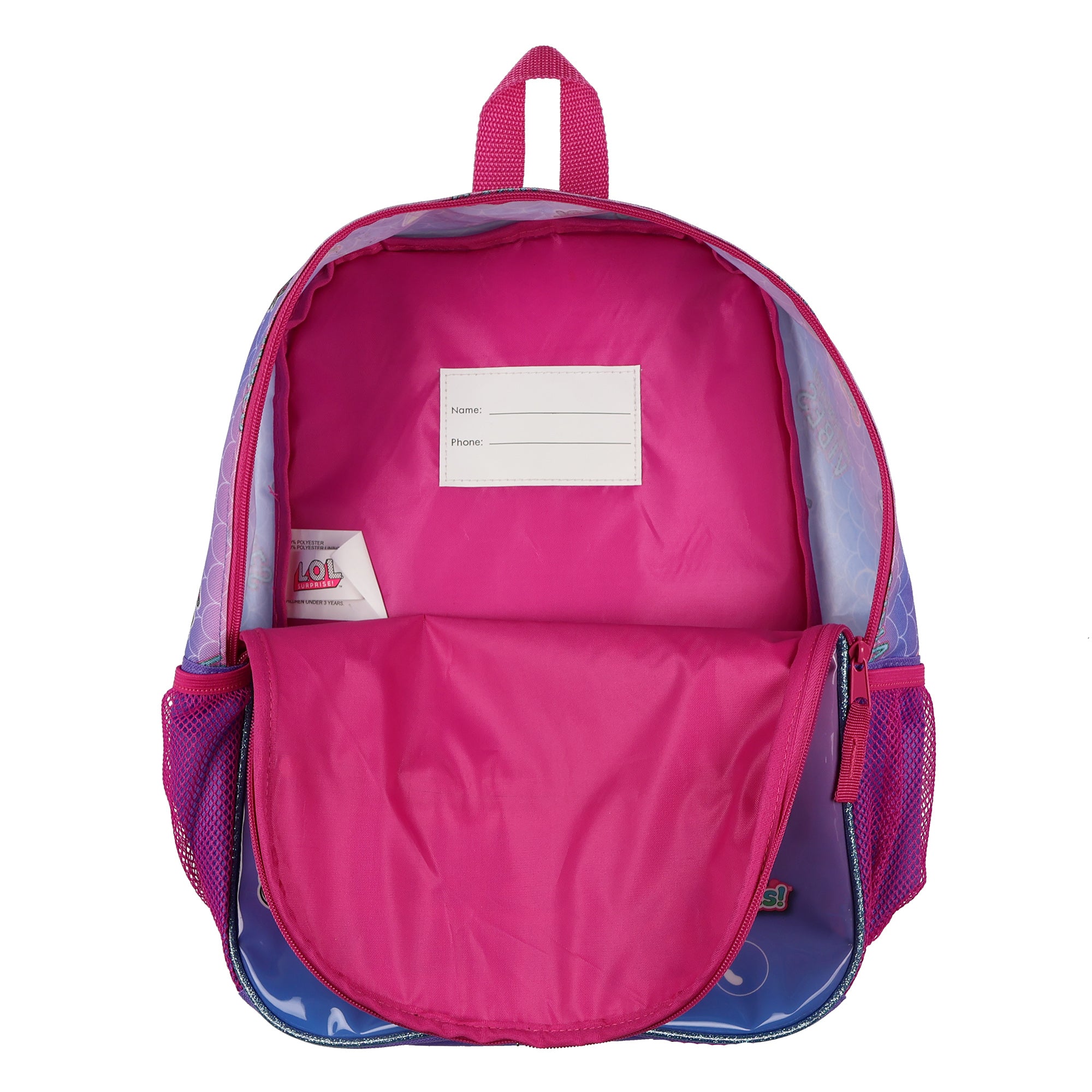LOL Surprise! Backpack Mermaid Club 16" Book Bag with Adjustable Shoulder Straps