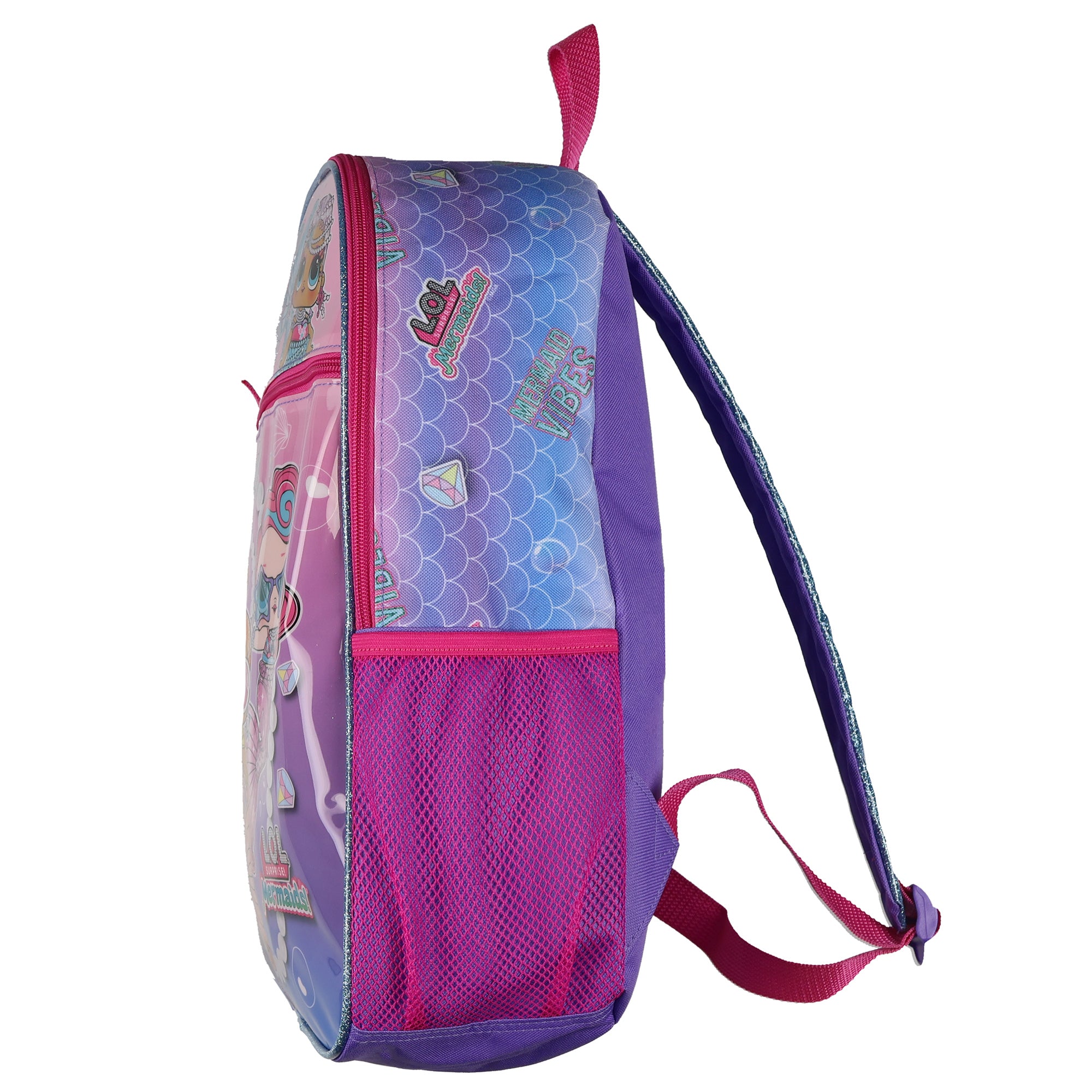 LOL Surprise! Backpack Mermaid Club 16" Book Bag with Adjustable Shoulder Straps