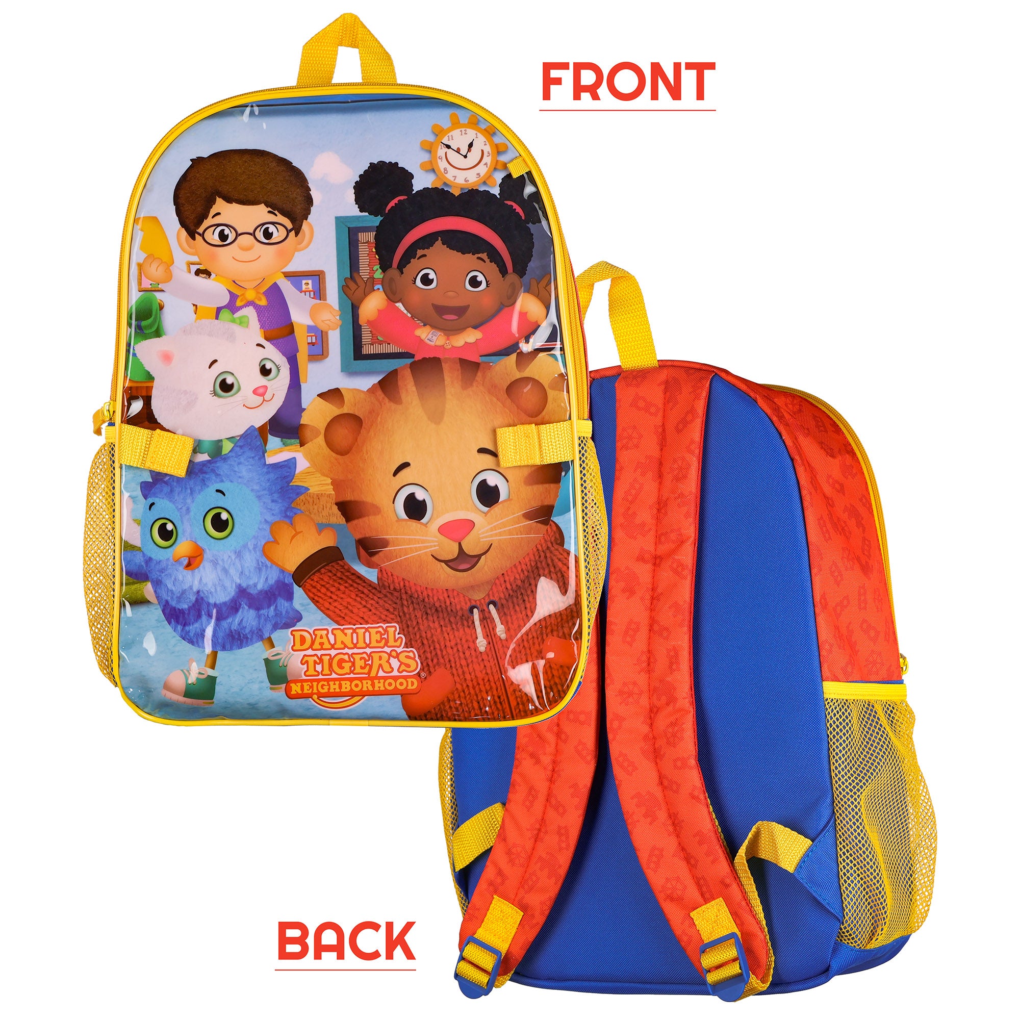 Daniel Tiger's Neighborhood Backpack 16" 5 Piece Set With Detachable Lunch Tote