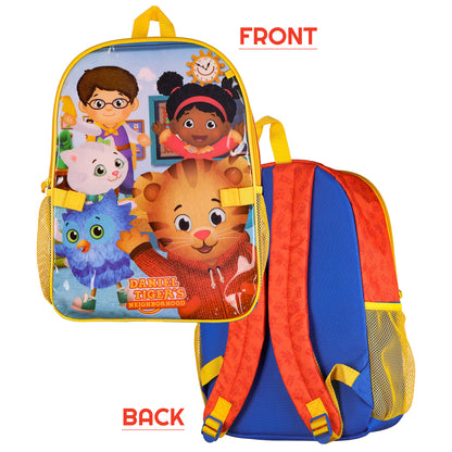 Daniel Tiger's Neighborhood Backpack 16" 5 Piece Set With Detachable Lunch Tote