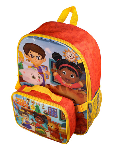 Daniel Tiger's Neighborhood Backpack 16" 5 Piece Set With Detachable Lunch Tote