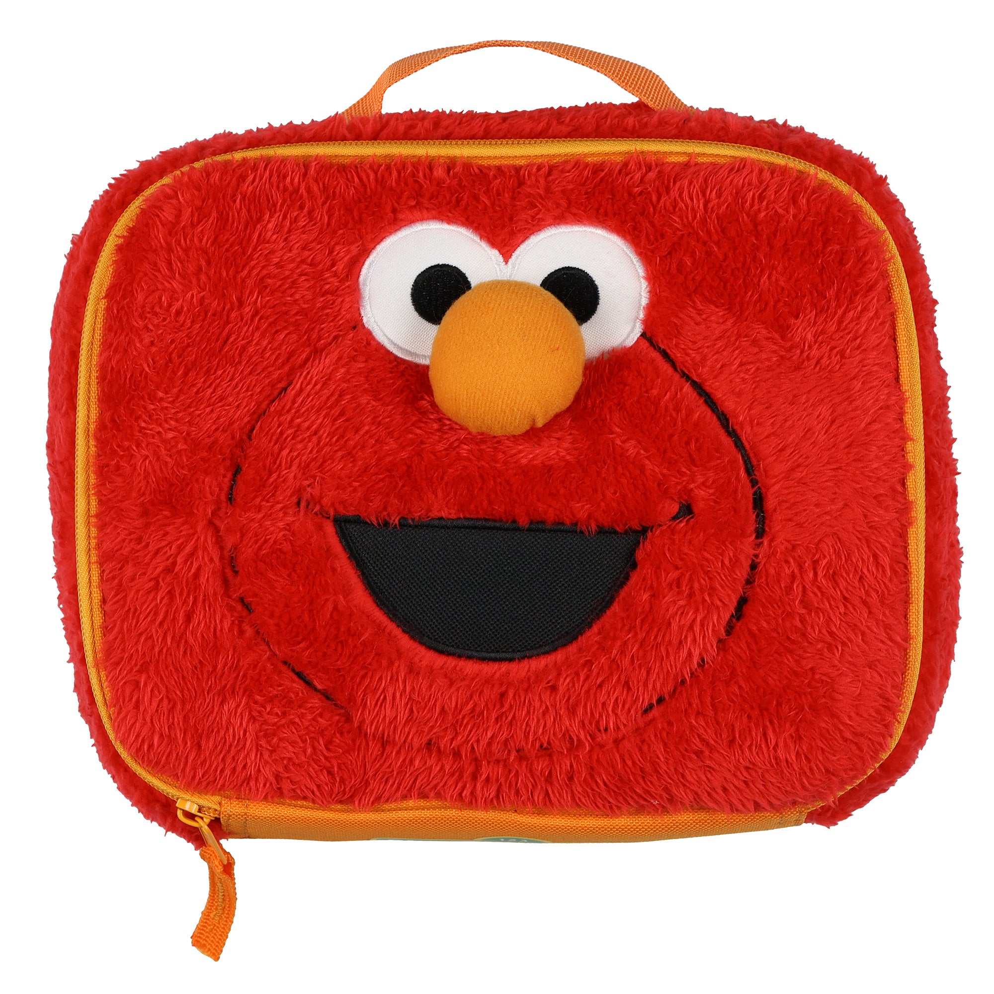 Sesame Street Elmo Lunch Box 9" 3D Fuzzy Character Face Insulated Bag
