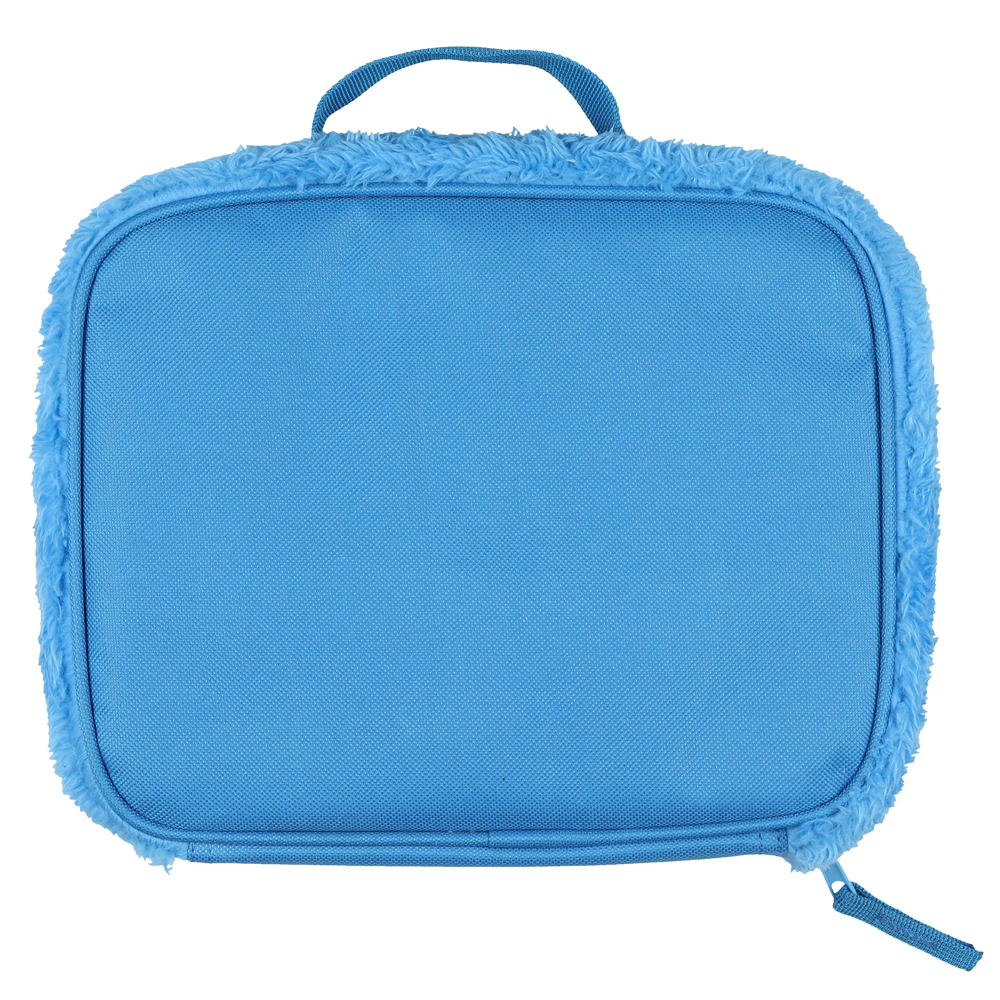 Sesame Street Cookie Monster Lunch Box 9" Fuzzy Character Face Insulated Bag