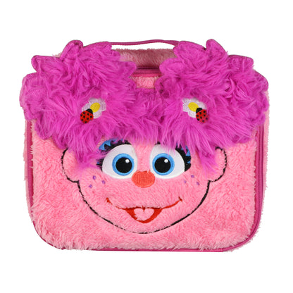 Sesame Street Abby Cadabby Lunch Box 9" Fuzzy Character Face Insulated Bag