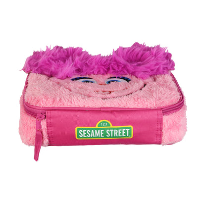 Sesame Street Abby Cadabby Lunch Box 9" Fuzzy Character Face Insulated Bag