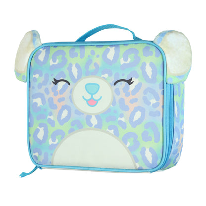 Squishmallows Lunch Box 9" Lindsay The Leopard 3D Ears Insulated Tote Bag