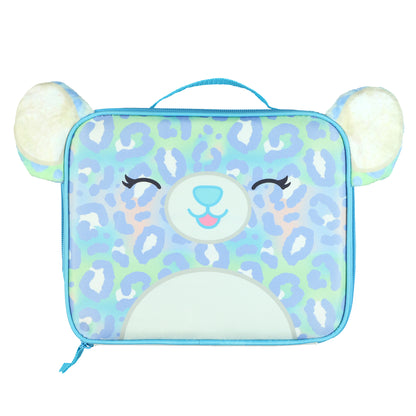Squishmallows Lunch Box 9" Lindsay The Leopard 3D Ears Insulated Tote Bag