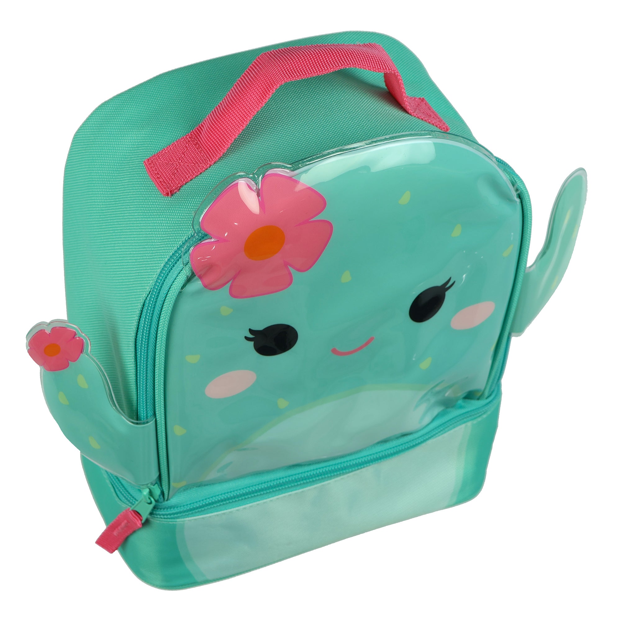 Squishmallows Lunch Box 10" Graciela the Cactus Dual Compartment Insulated Bag