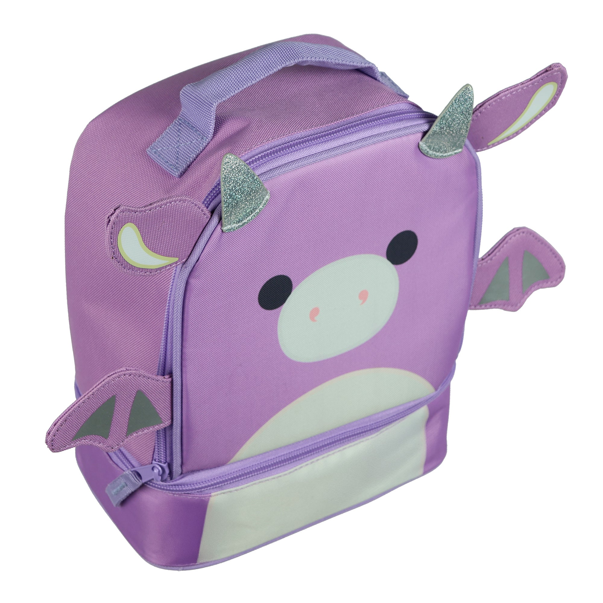 Squishmallows Lunch Box 10" Dina The Dragon Dual Compartment Insulated Bag