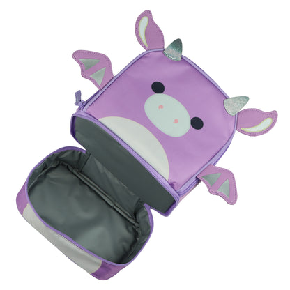 Squishmallows Lunch Box 10" Dina The Dragon Dual Compartment Insulated Bag