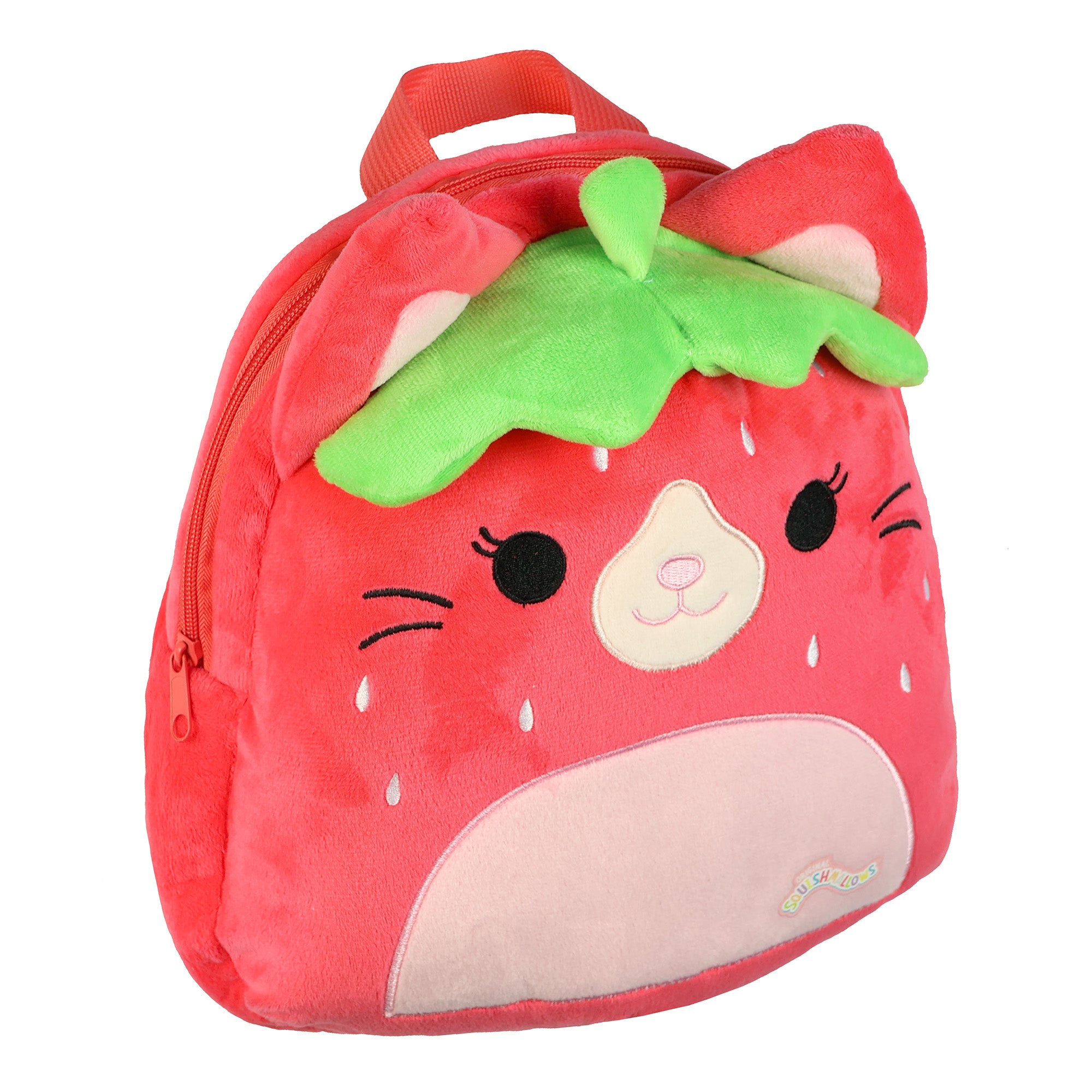 Squishmallows Plush Backpack 11" Olma the Strawberry Cat Mini Bag