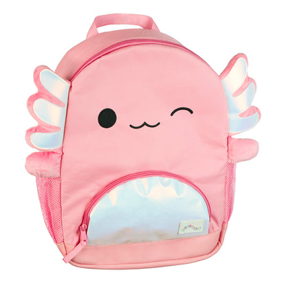 Squishmallows Backpack 16" Archie The Axolotl 3D Character Bag Adjustable Straps